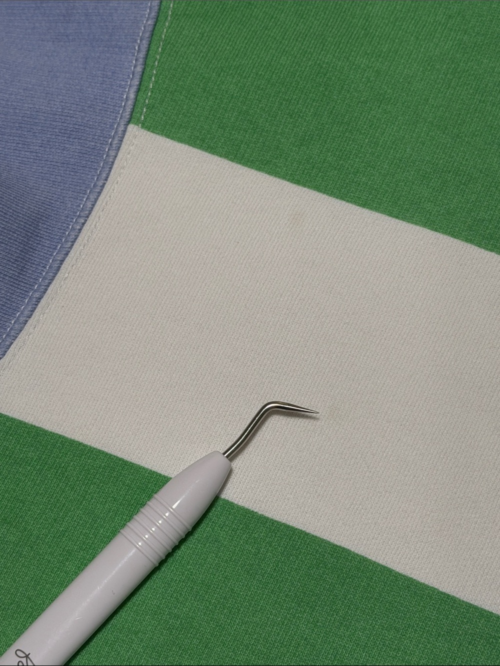 Polo by Ralph Lauren Green, White, Blue & Pink Striped Crewneck Sweater - Picture 13 of 14